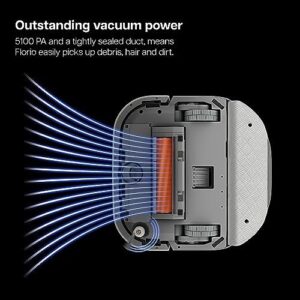 NOESIS Florio Robot Vacuum Cleaner with Suction Station and Self-Emptying Feature