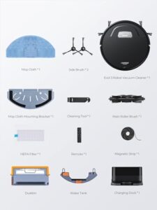 Laresar Clean Robot Vacuum Cleaner, ultra-thin design with powerful 4500Pa suction and Alexa integration