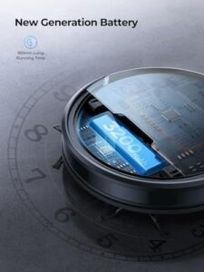 Laresar Clean Robot Vacuum Cleaner, ultra-thin design with powerful 4500Pa suction and Alexa integration