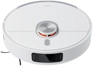 Xiaomi Robot Vacuum S20+ (White) on a white surface, showcasing its sleek design and modern features.
