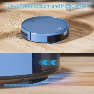ZCWA Robot Vacuum and Mop, ideal for hard floor, carpet, and pet hair, self-charging, WiFi compatible