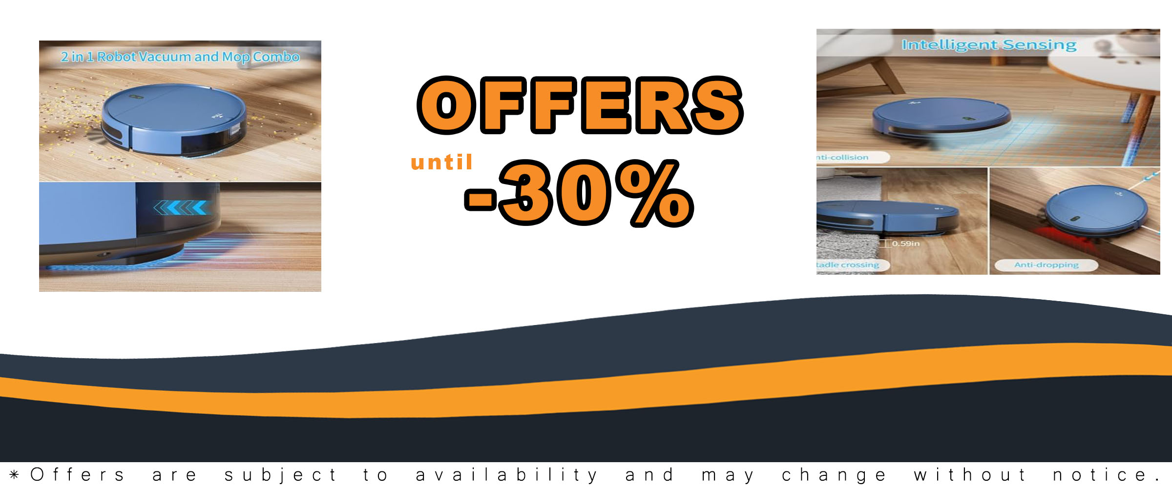 ZCWA Robot Vacuum and Mop, ideal for hard floor, carpet, and pet hair, self-charging, WiFi compatible