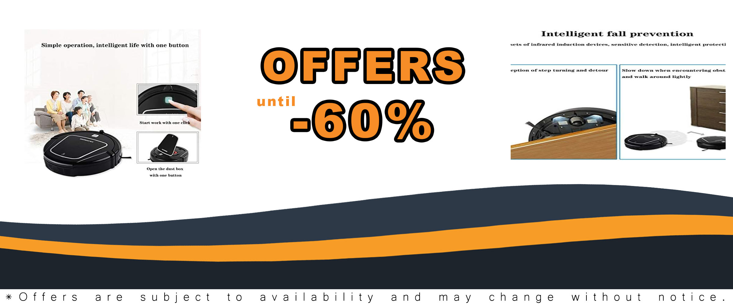 ATHUAH Robot Vacuum Cleaner 8Cm Thin Body with 1200Pa Suction Power, Anti-Drop Design, and Automatic Charging