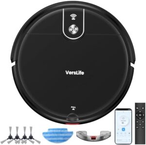 VersLife Robot Vacuum Cleaner on a clean floor with advanced navigation