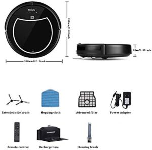 ATHUAH Robot Vacuum Cleaner with anti-drop sensors, remote control, and multiple cleaning modes for hardwood floors and carpets