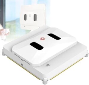 GHJIUYTFV Electric Window Robotic Cleaner, automatic glass vacuum cleaner with strong suction and safety rope