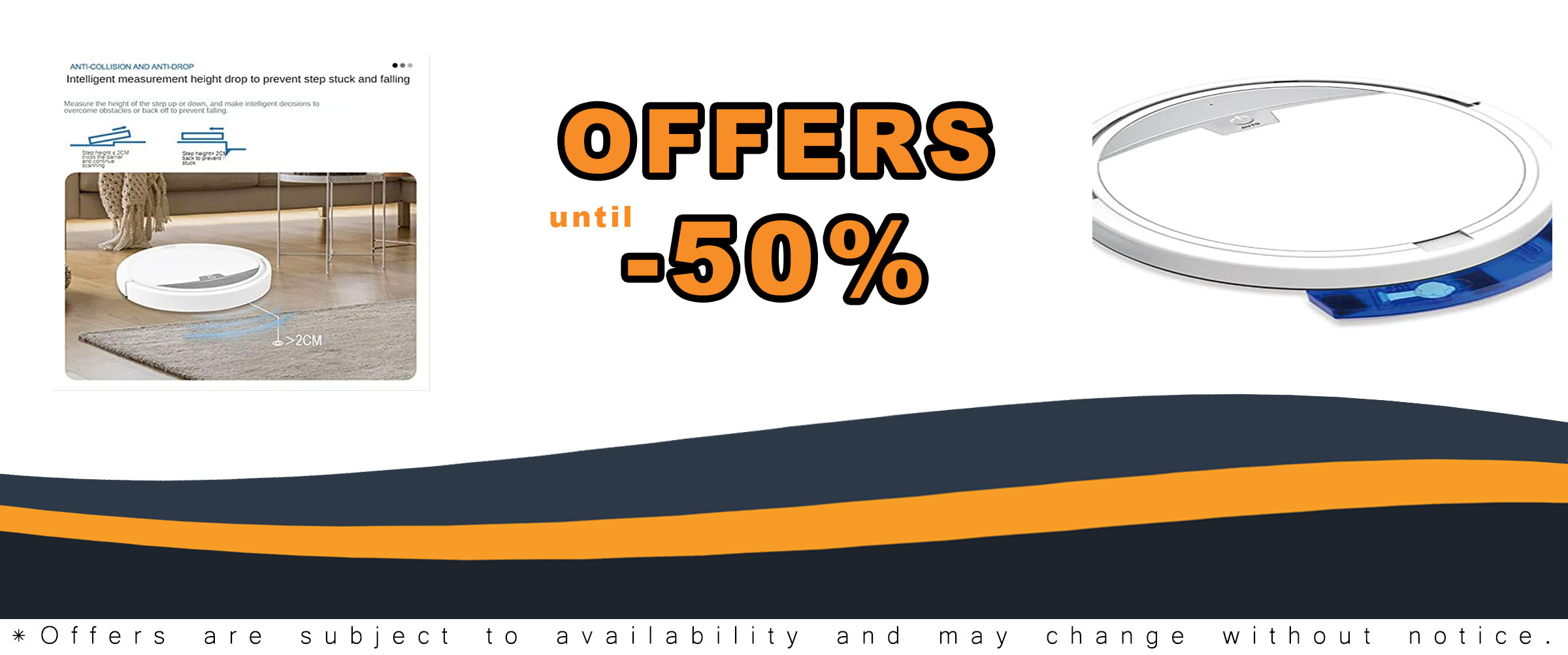 ATHUAH Robot Vacuum Cleaner with Mop, featuring 2800Pa suction, slim design, and pet hair cleaning ability