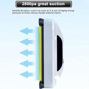 KCHBSE Vacuum Robot Window Cleaner Robot on a glass window with remote control in use