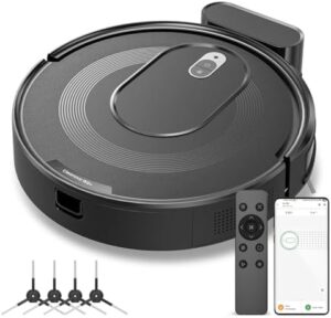KOZVIX W6+ Robot Vacuum Cleaner, showcasing powerful suction and self-charging capabilities