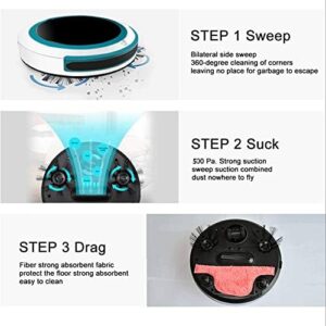 ATHUAH Robot Vacuum Cleaner, 2-in-1 sweeping and mopping, ultra-slim design, ideal for pet hair and carpets