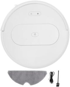 Qcwwy Robot Vacuum Mop Combo, thin body design with flexible sweep and self-washing app control