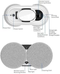 QYMLSH Window Robot, intelligent window cleaner with anti-drop technology and long battery life for glass, windows, and tiles