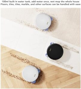 Asixxsix Robot Vacuum Cleaner with 3000Pa suction, white color, and app control for smart cleaning.