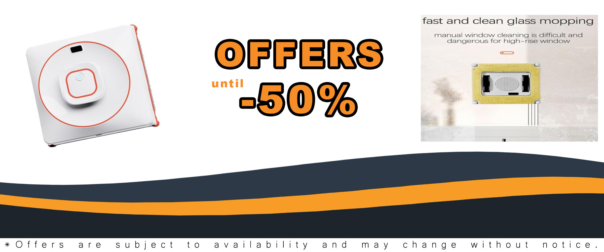 Automatic Window Robotic Vacuum Cleaner with 2500pa suction and water spray system for easy glass cleaning
