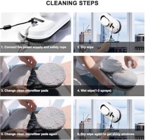QYMLSH Window Cleaner Robot with strong suction power cleaning windows and tiles