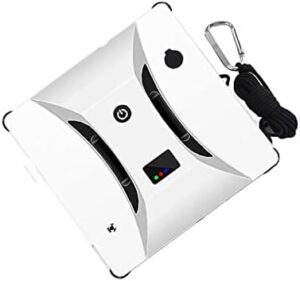 Robot Glass Cleaner on window, showcasing smart technology and easy cleaning features