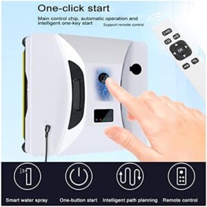 Robot Glass Cleaner on window, showcasing smart technology and easy cleaning features