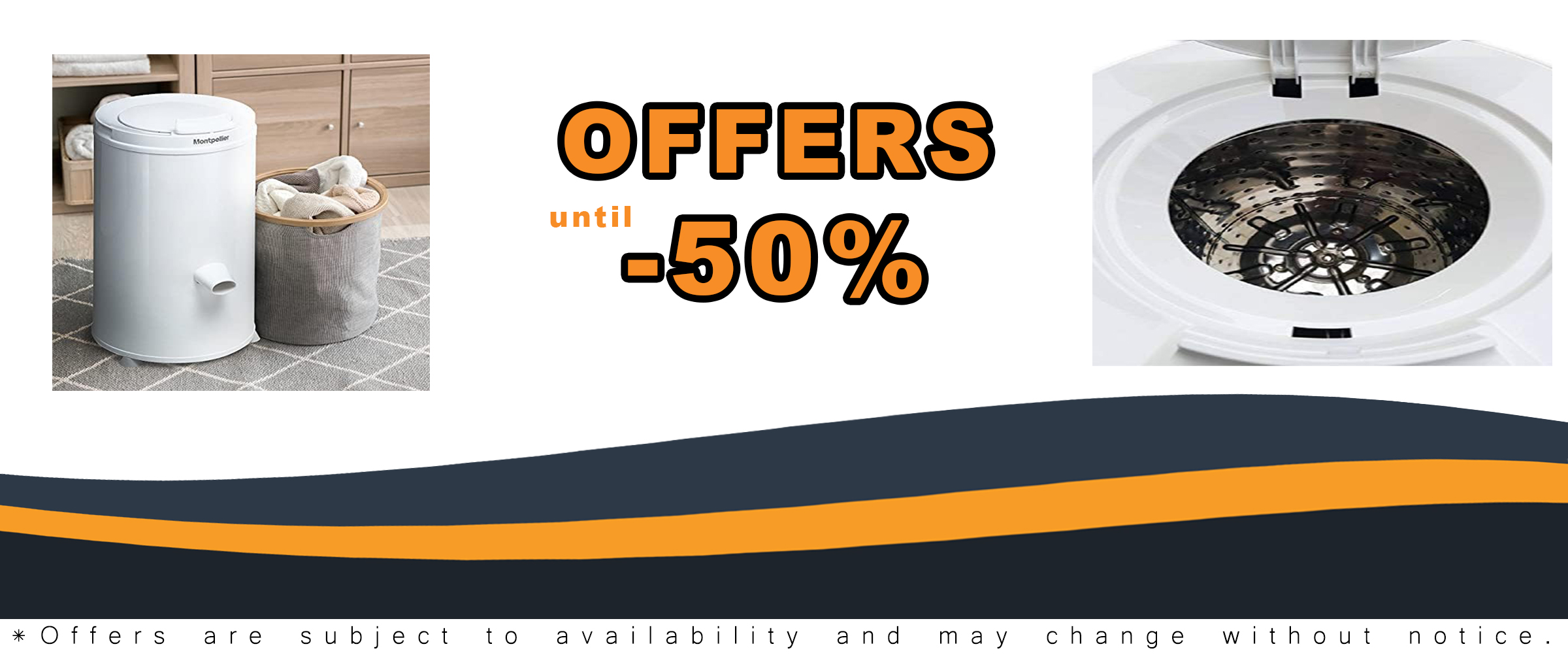 Montpellier MSD2800W Spin Dryer – Freestanding 3kg 2800rpm Gravity Spin Dryer in White  