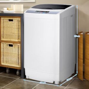 COSTWAY 2 in 1 Portable Washing Machine with spin dryer, adjustable water levels, and drain pump for apartments and dorms  