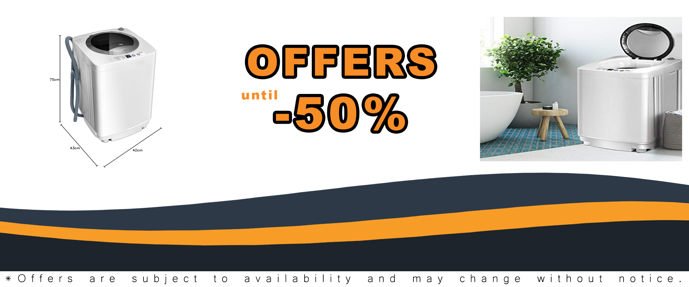 GiantexUK 2-in-1 Portable Washing Machine with Spin Dryer and Adjustable Water Levels