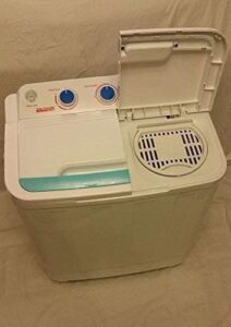 COMPACT XL TWIN TUB WASHING MACHINE 4.6KG WASHER AND DRYER 230V ideal for home, garden, and camping use
