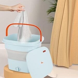 XQZMD Portable Washing Machine - Mini Foldable Design with Ultrasonic Cleaning for Delicate Clothes