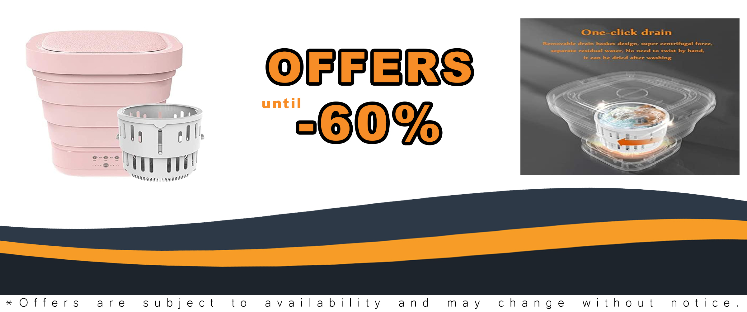 Portable Folding Clothes Washing Machine – Compact and Foldable Mini Washer and Dryer for Efficient Laundry