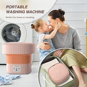 Portable mini washing machine, compact and foldable, ideal for travel, camping, dorms, and home use