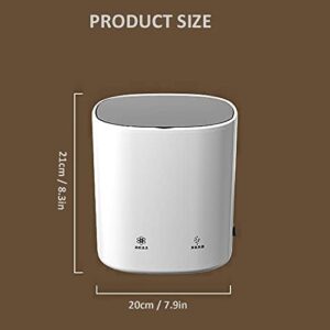 Samnuerly Small Compact Washing Machine in white with ultrasonic cleaning and blue light technology.