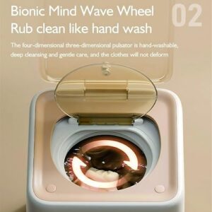 Mini Washing Machine, 7L 4Kg 2-In-1 Fully Automatic Underwear Dryer with Telescopic Drain Pipe and Stainless Steel Inner Barrel