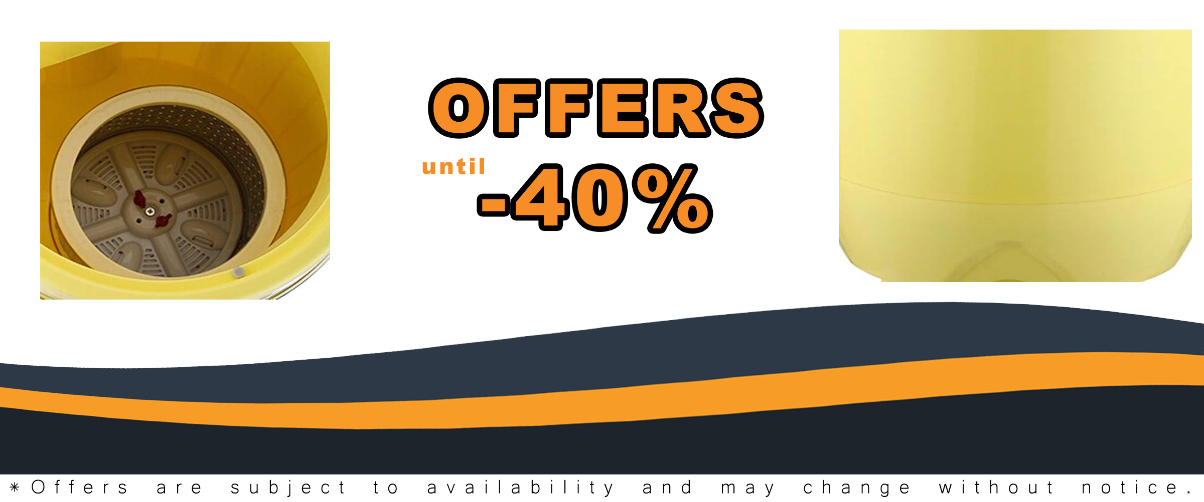 WolFum Portable Washing Machine – Compact, yellow, fully-automatic mini washing machine with wheels for easy mobility