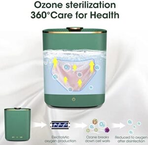 Washing Machines Small Automatic 2.5L Turbo Mini Washing Machine with Blue Light Energy Saving, White - Compact Design