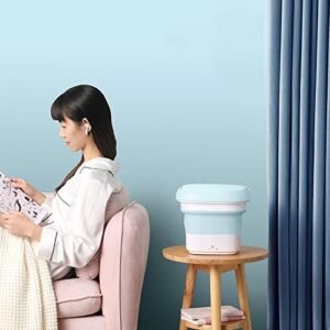 Foldable Portable Washing Machine in Pink with High-Speed Turbine and Super Silent Motor  