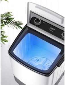 XNZJHPP 6.5KG Turbine Washing Machine and Spin Dryer 2-in-1 Laundry Cleaning Machine for Home, Travel, and Camping with Blue Light Antibacterial Function