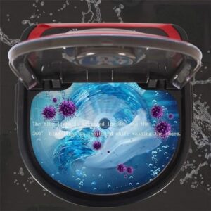 XNZJHPP Automatic Shoe Washing Machine in action, washing shoes efficiently  