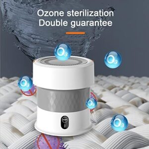 KJHYYPP Folding Mini Washing Machine for Shoes 13L, compact design with ozone sterilization, ideal for travel, caravans, and small apartments.  