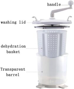 2-in-1 Manual Washing Machine with Portable Spin Dryer and Hand Crank for Efficient Cleaning
