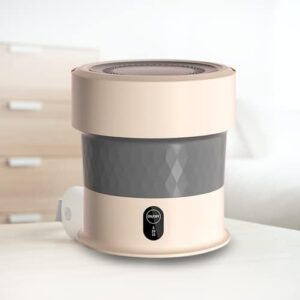 PanHuiWen Folding Portable Washing Machine 13L Ultrasonic Mini Washer with Ozone Sterilization Energy Saving Home Travel,gold-Base