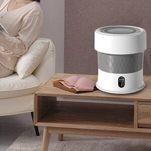 PanHuiWen Folding Portable Washing Machine 13L Ultrasonic Mini Washer with Ozone Sterilization Energy Saving Home Travel,gold-Base
