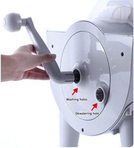 Amhuui Hand Washing Machine, Compact, Manual, Crank, Dehydrating, Plastic