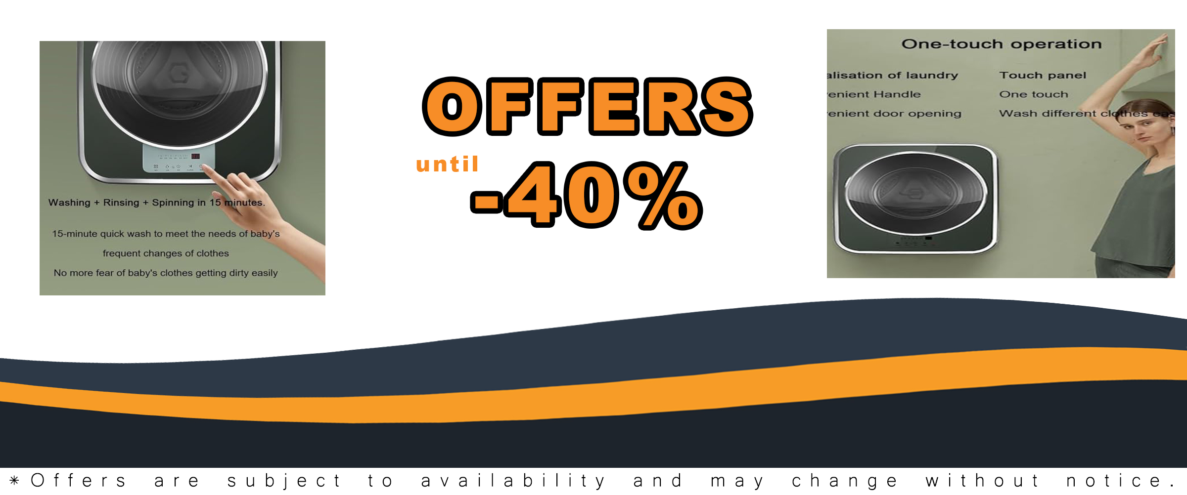 Mini Automatic Washing Machine, wall-mounted compact design with intelligent roller washing and drying features