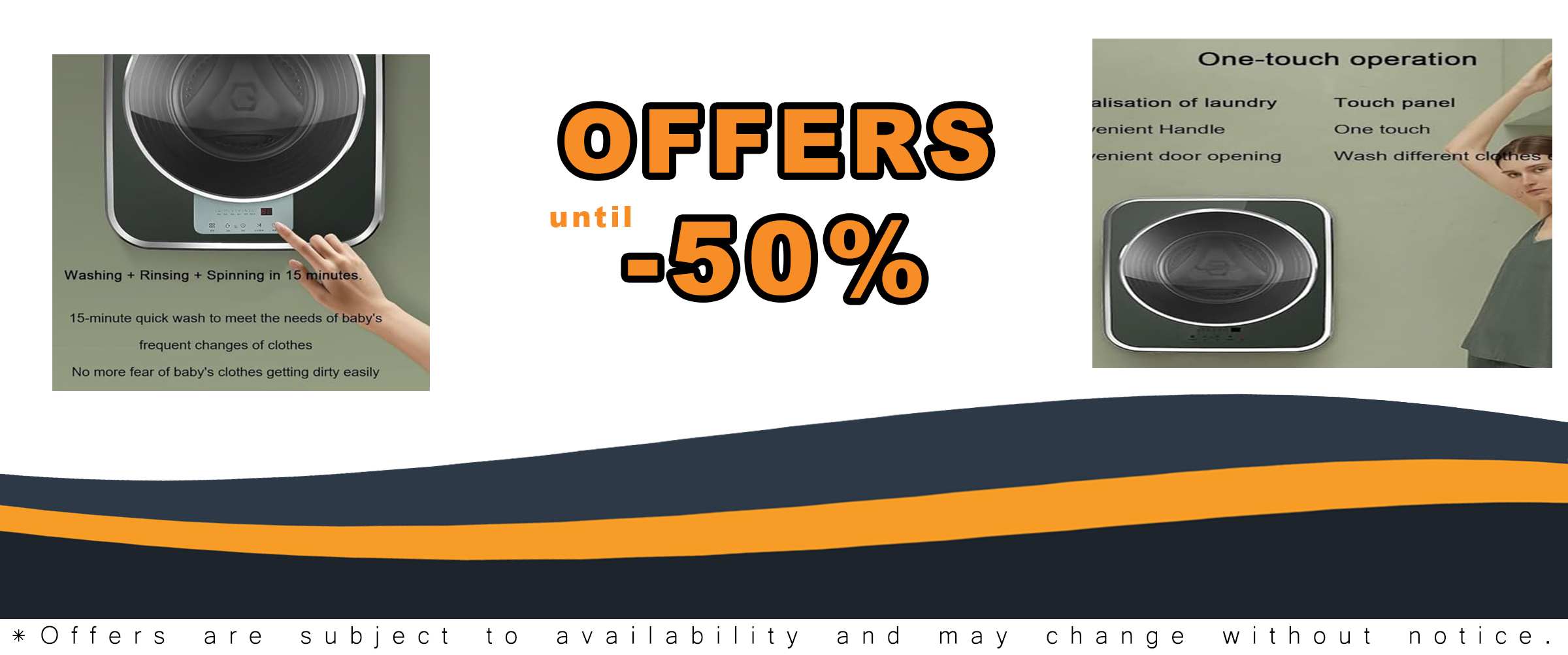 DPQYJPP Wall Mounted Washing Machine in a modern bathroom, highlighting its compact and space-saving design  