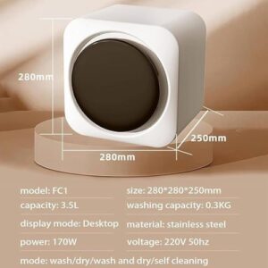 Washing Machine Intelligent Roller Washing and Drying Integrated Wall Hanging 3.5L Mini Desktop Washing Machine for Apartments