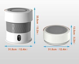 PanHuiWen Folding Mini Washing Machine with Ozone Sterilization in green, showcasing portability and energy efficiency