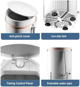 Portable Mini Washing Machine for home, camping, and dormitories, perfect for small laundry loads like socks and underwear