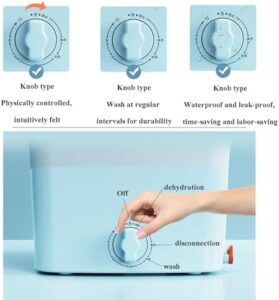 Portable Folding Washing Machine for small spaces, washing delicate items like baby clothes and socks