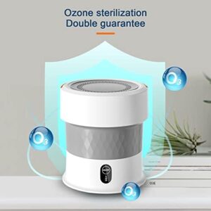 PanHuiWen Folding Small MiniBusiness Trip Washing Machine 13L Ultrasonic Washer with Ozone Sterilization