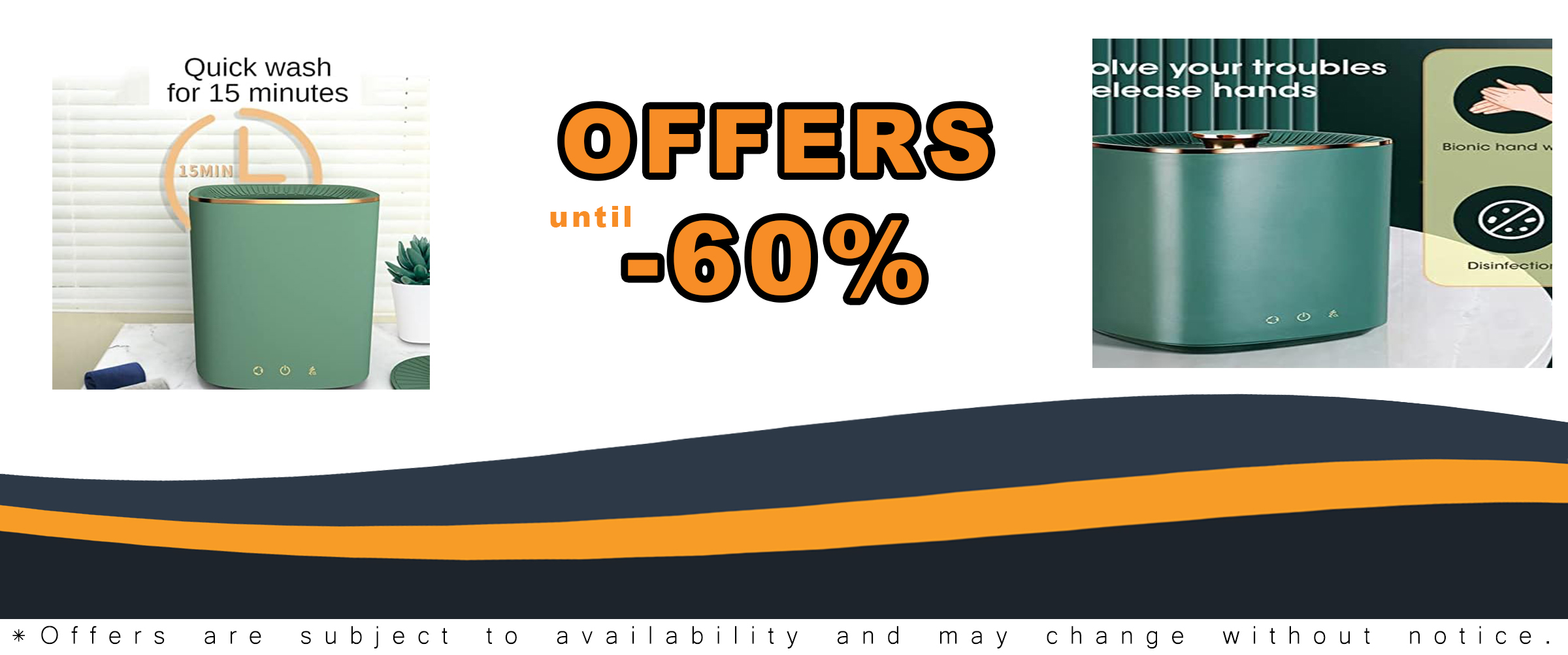 Samnuerly Portable Washing Machine, Green ordinary model, compact, no plumbing required, with blue light technology