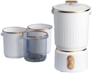 Mini Washing Machine with rotary button, timing control, and four barrels for underwear and delicate laundry