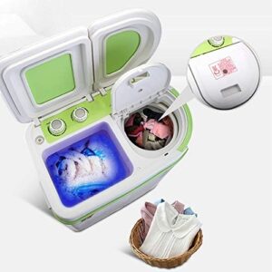 JTRHD Portable Washer Spin Dryer Mini Washing Machine in Green, ideal for travel and camping